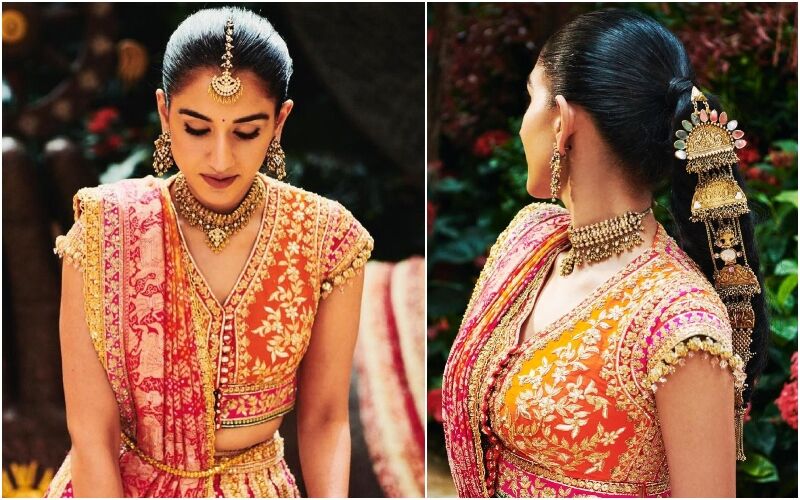 Radhika Merchant Stuns In A ‘Durga Sholk-Inscribed’ Lehenga For Her Mameru Ceremony, Ahead Of Her Wedding With Anant Ambani