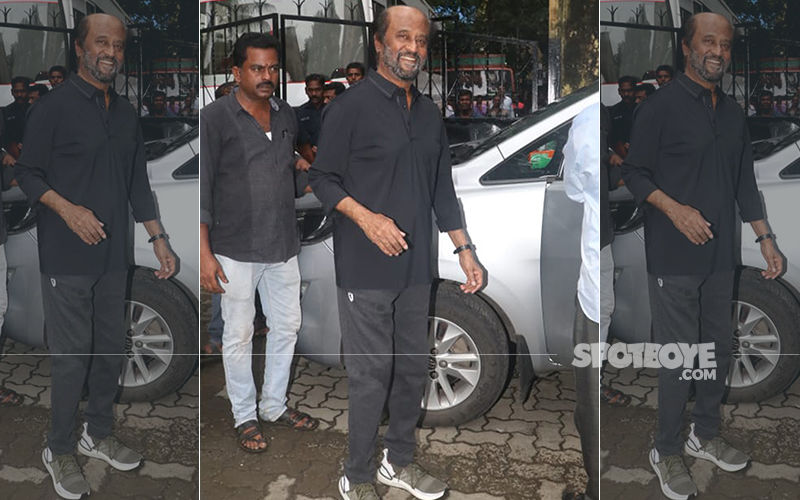 Rajinikanth Spotted In Mumbai Post Shoot, Superstar Smiles Wholeheartedly For Paps