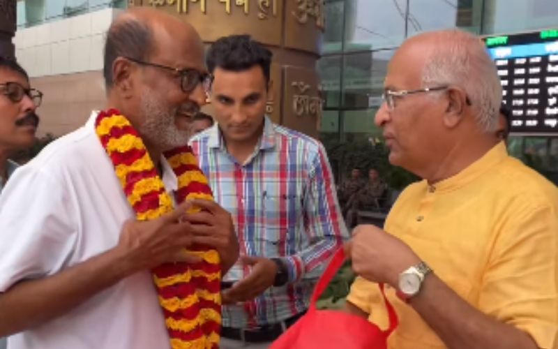 Rajinikanth Gets Mobbed At Dehradun Airport By His Admirers; Superstar Happily Greets His Fans, Netizens Say, ‘So Humble And Down To Earth’