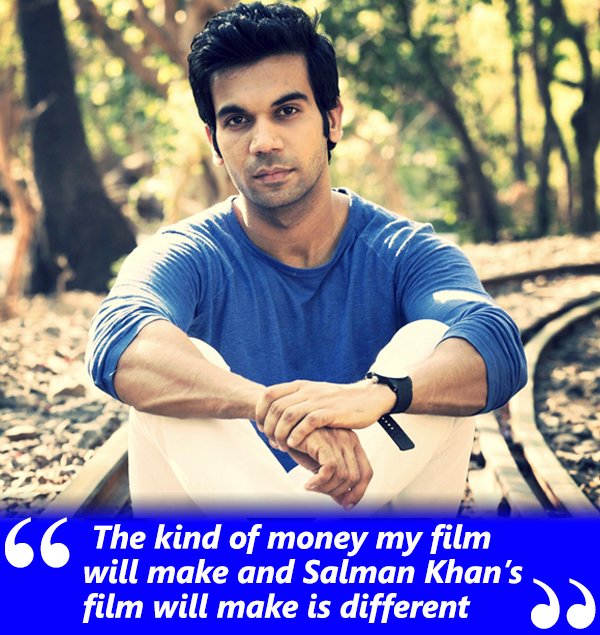 rajkummar rao the kind of money my film and salman film will make is different