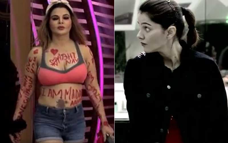 Bigg Boss 14 SPOILER: Rubina Dilaik Calls Rakhi Sawant ‘Cheap Entertainment’ After She Writes ‘I Love Abhinav’ On Her Body; Tells Shukla ‘She’s Crossing Her Limit’