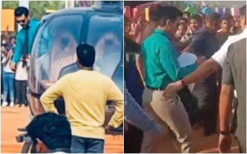 LEAKED! Ram Charan Arrives On RC 15 Set In A Helicopter, Fans Cheer For The Superstar- Check Out The VIRAL VIDEO