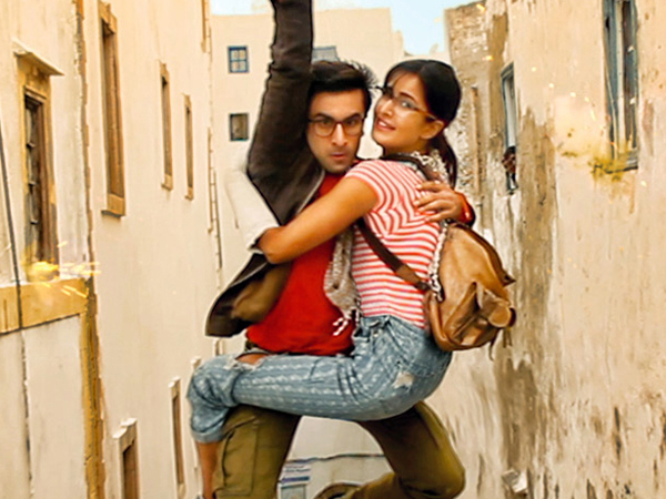 ranbir kapoor katrina kaif in a still from jagga jasoos