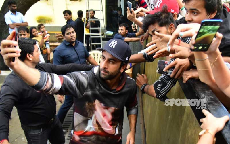 Ranbir Kapoor looks dapper in a chequered blazer