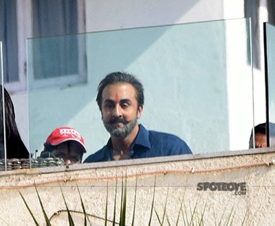 ranbir kapoor personifying sanjay dutt during the shooting of the latter's biopic
