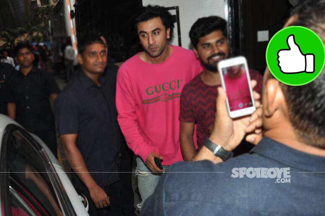 ranbir kapoor spotted at jugga jasoos pomotions