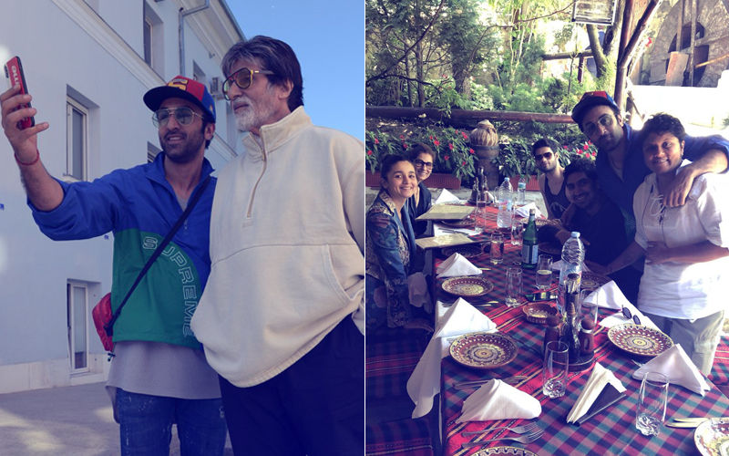 On-The-Sets Of Brahmastra: Amitabh Bachchan & Ranbir Kapoor Bond Over ‘Selfies’, Team Enjoys A Meal Together