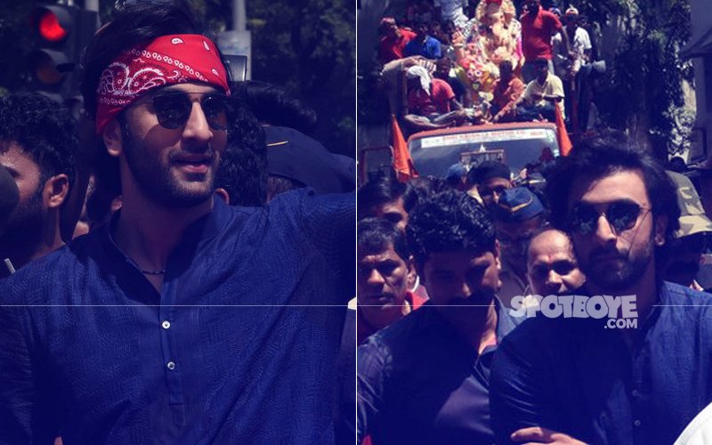 SEE PICS: Ranbir Kapoor Walks With Bappa At RK Studios’ Ganesh Visarjan