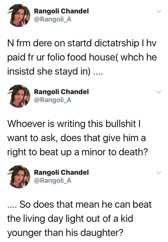 rangoli twitter war defending kangana