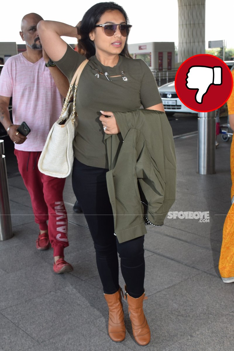 rani mukerji snapped at airport