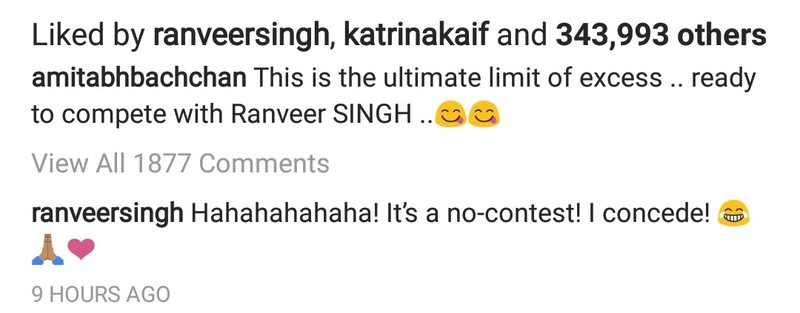 ranveer reply ranveer reply