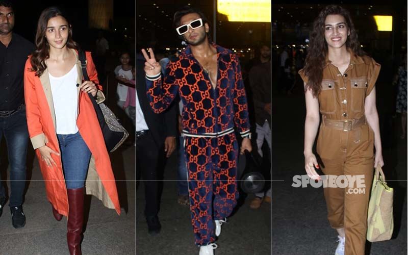Ranveer Singh, Alia Bhatt And Kriti Sanon Ooze Glamour And Quirk At The Airport