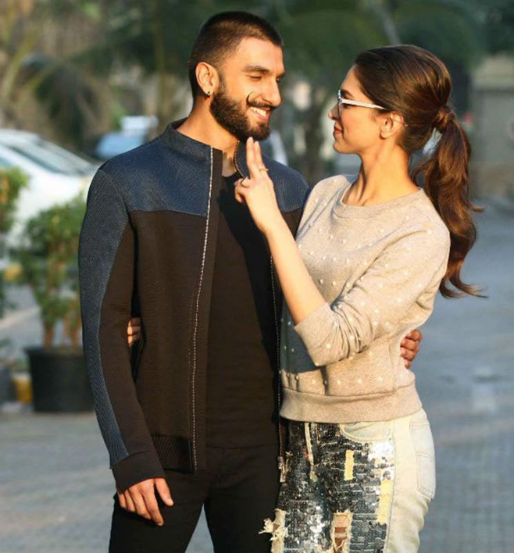 ranveer singh and deepika padukone share a cute moment