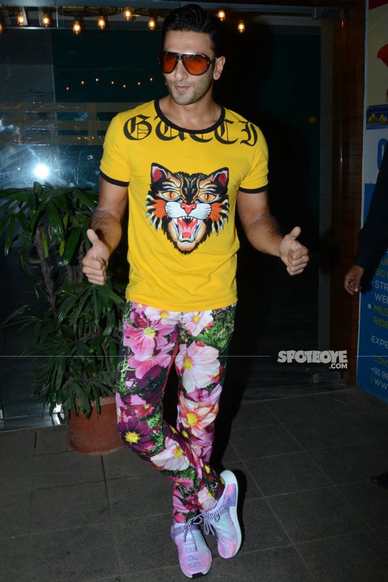 ranveer singh at gully boy wrap up party