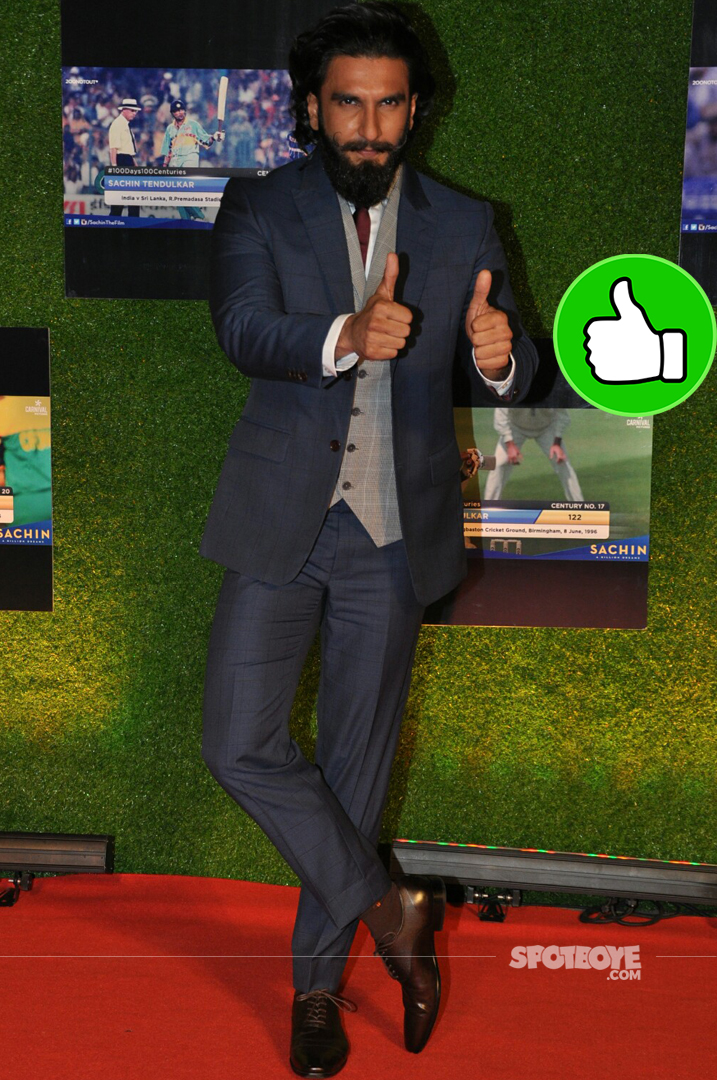 ranveer singh at sachin a billion dreams premiere