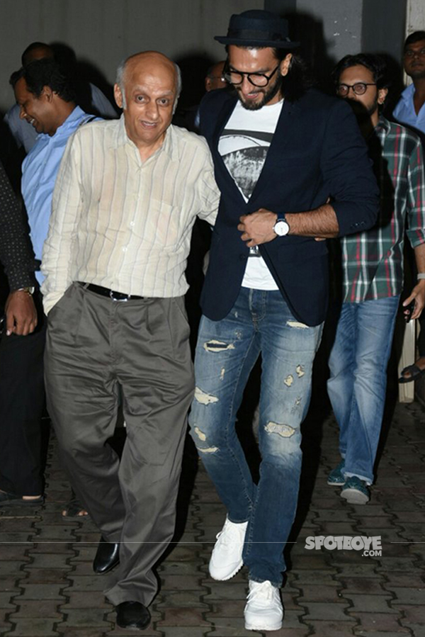 ranveer singh snapped exiting the bhatts office