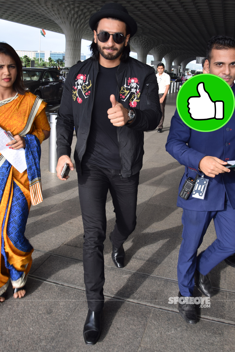 ranveer singh spotted at the airport