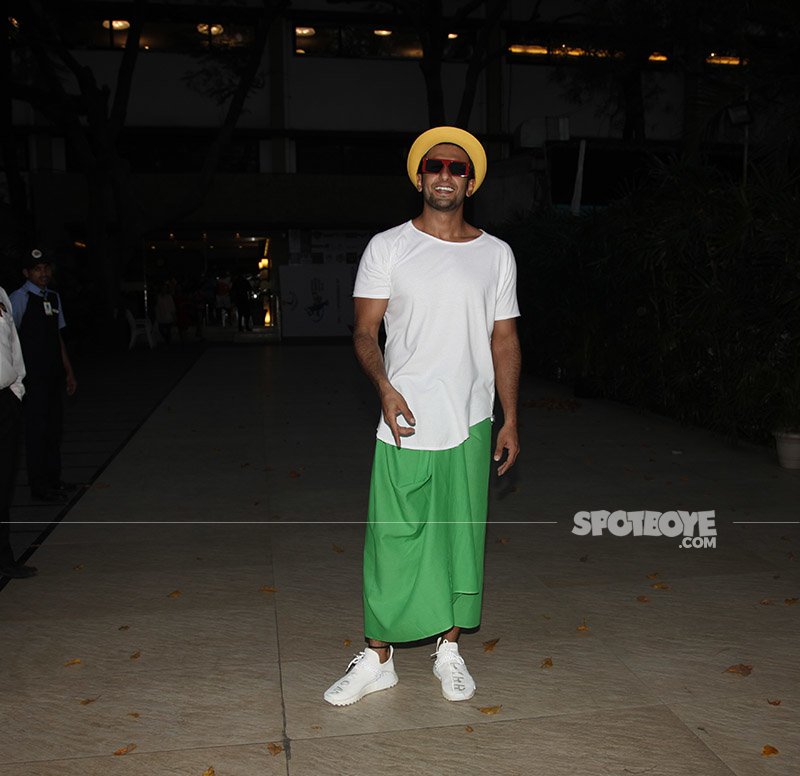 ranveer singh wearing a skirt