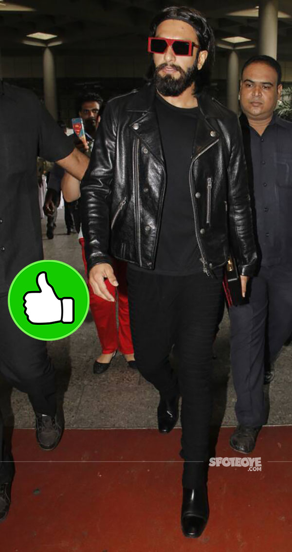 Ranveer Singh Amps Up Style Quotient in Black Leather Jacket