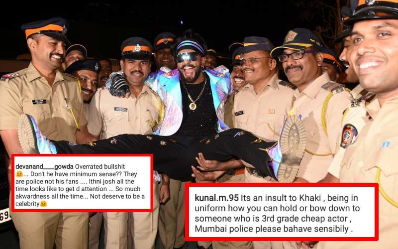Ranveer Singh Strikes Awkward Pose With Mumbai Police, Gets Trolled