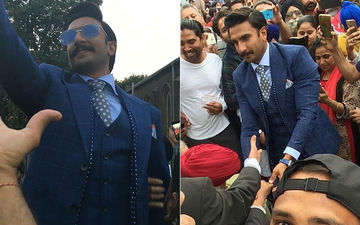 लंदन में रणवीर सिंह ने की अपने फैंस से मुलाकात, ढ़ोल-नगाडो के साथ किया उनका स्वागत