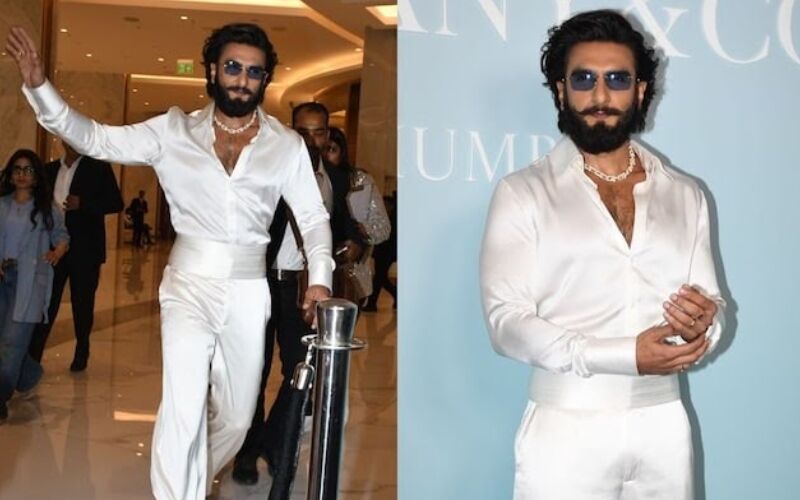 Ranveer Singh Stuns In A White Silk Outfit During A Recent Event In Mumbai; Actor Takes Over The Internet- Read To Know More Below