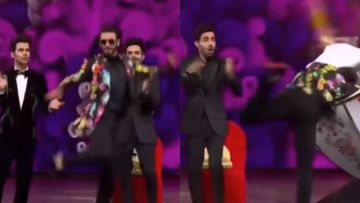 Ranveer Singh HILARIOUSLY Trips Inside A Dhol As He Performs To Wife Deepika Padukone’s Nagada Song; Watch Audiences' Reaction – VIDEO