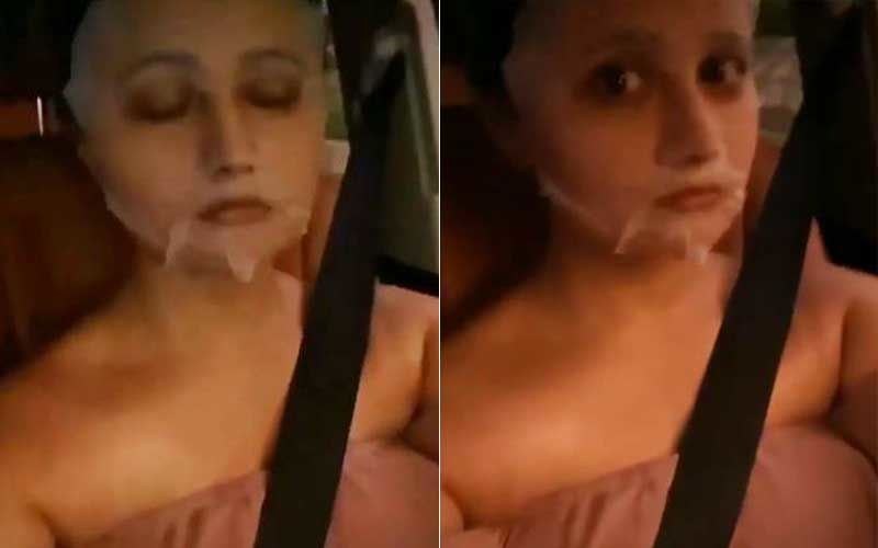 Bigg Boss 13 Fame Rashami Desai Drives With Sheet Mask On; Enjoys Music And Switches Her Chill Mode On-WATCH