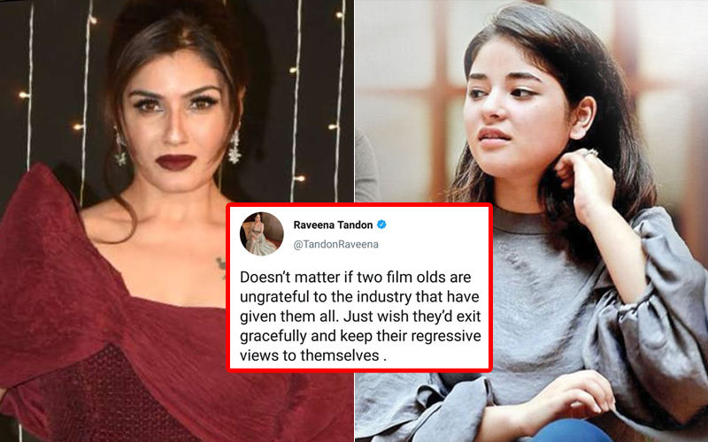 Zaira Wasim Quits Bollywood: Raveena Tandon Apologises To Zaira, Deletes Tweet Calling Her “Ungrateful”