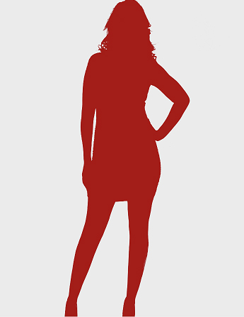 red silhouette posing