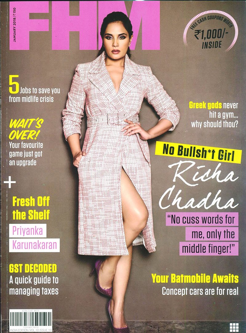 richa chadha fhm cover