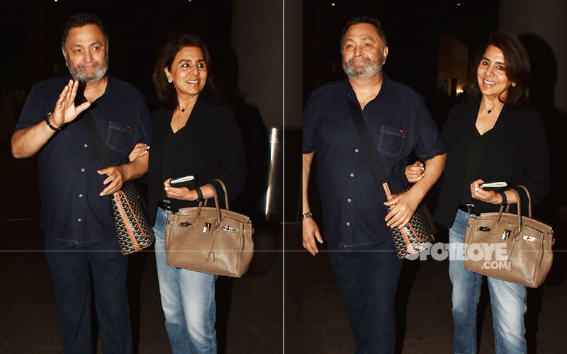 Rishi Kapoor And Neetu Kapoor Are Finally Back To Mumbai After Almost A Year In The US- VIDEO
