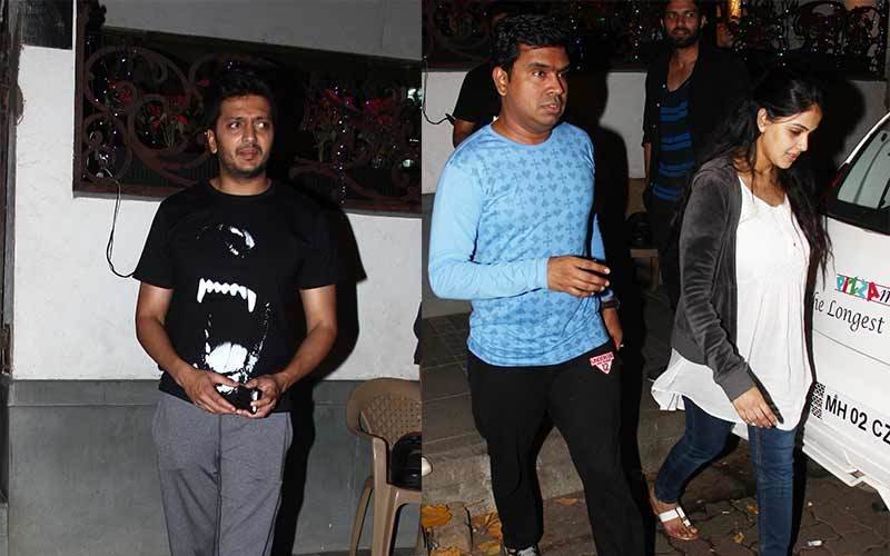 Exclusive: Riteish Deshmukh And Genelia D'souza Snapped Coming Out Of Pizza Corner In Bandra