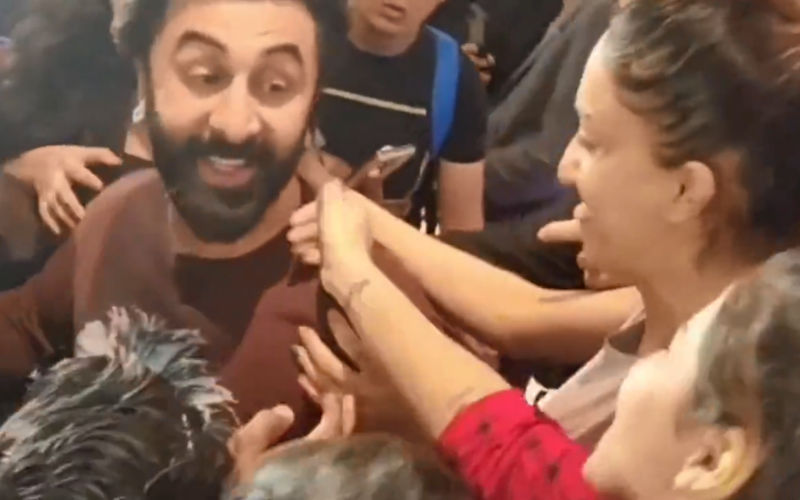 WHAT! Ranbir Kapoor Touched Inappropriately By His Female Fans During A Promotional Event; One Fan Kissed His Hands-See PICS