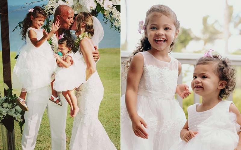 Dwayne ‘The Rock’ Johnson’s New Wife Lauren Hashian Shares Wedding Pictures With Their Adorable Little Daughters Tiana And Jasmine