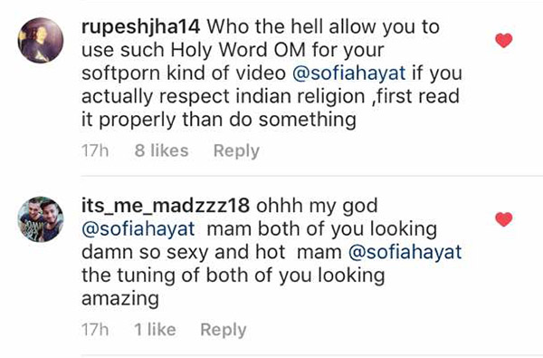 rupesh jha comments on sofia hayat video