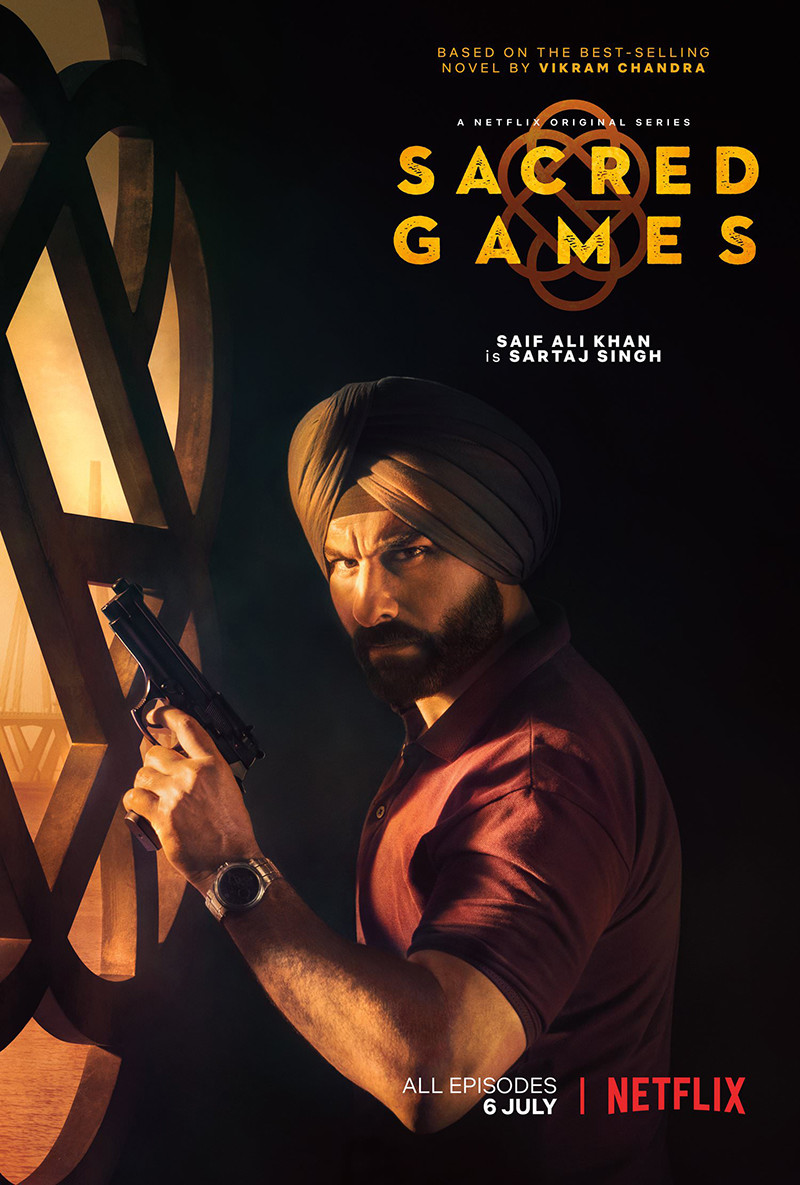 sacred games poster featuring saif ali khan