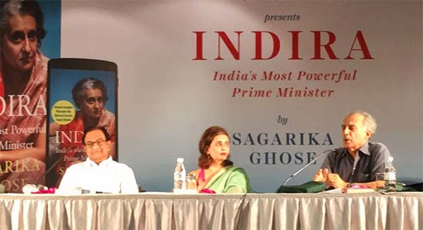 sagarikas book launched by congress minister p chidambaram