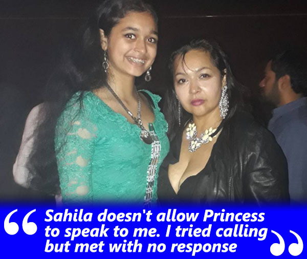 sahila chadha and princess during a party