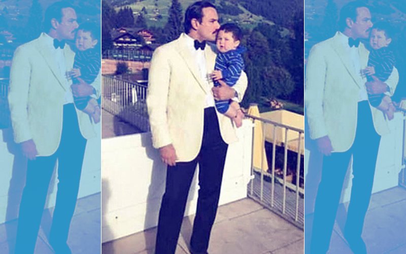 Saif Ali Khan Poses With Baby Taimur In Switzerland