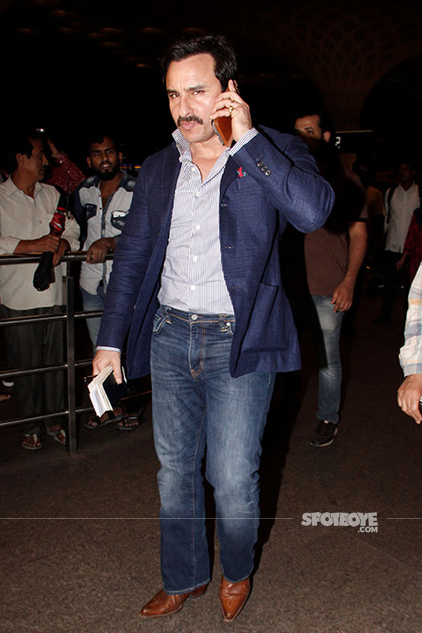 saif ali khan departs to the united states for iifa 2017