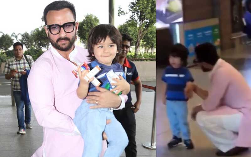 Saif Ali Khan Consoles A Crying Taimur With All The Patience; Daddies Are You Taking Notes? – Watch Video