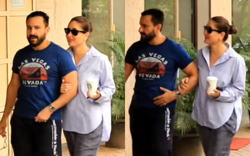 Couple Goals! Kareena Kapoor Holds Saif Ali Khan's Arm As They Step Out In The City; Fans Go 'Mashallah'-VIDEO INSIDE