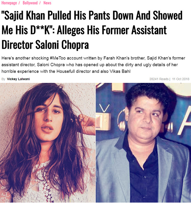 sajid khan saloni chopra