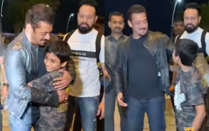 AWW! Salman Khan Stops To Meet Young Boy Running Up To Him, Actor Gives Him A Tight Hug Amid High Security At Mumbai Airport-See Viral Video