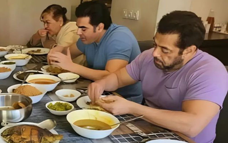 A Pic Of Salman Khan Eating Simple Homemade Food With Family Leaves Fans Impressed; Netizen Says ‘5 Star Hotel Mai Bi Itna Sukoon Nhi'