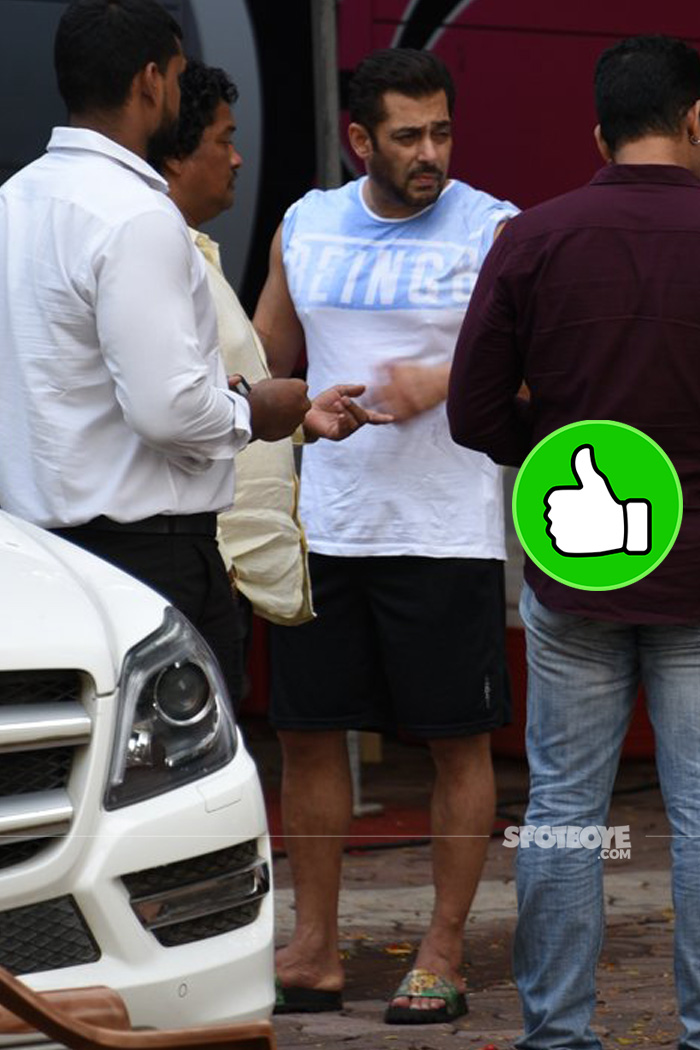 salman khan spotted shooting for anandlrai film