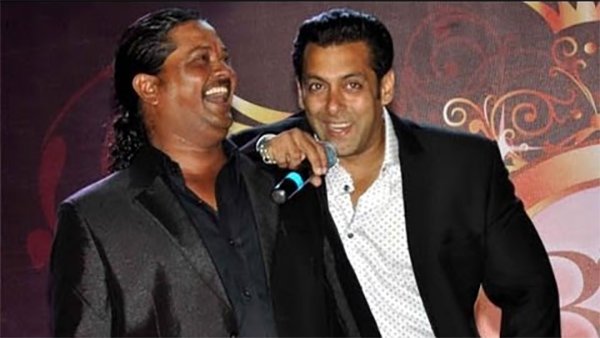 salman khan with his makeup man raju nag