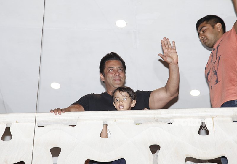 Salman Khan At Galaxy Apartment