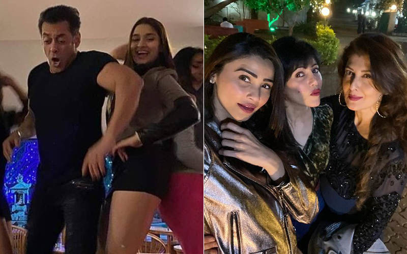 Salman Khan Dances On The Table With Saiee Manjrekar; Daisy Shah, Sangeeta Bijlani Cheer On - New Year Bash PICS